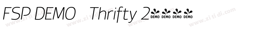 FSP DEMO   Thrifty 2字体转换